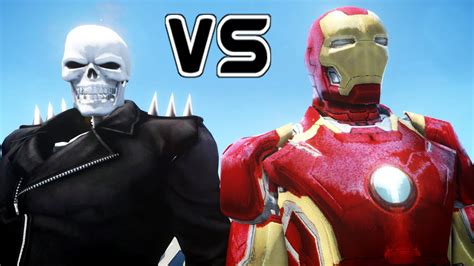 Ghost Rider Vs Iron Man Mark 43 Epic Battle Youtube