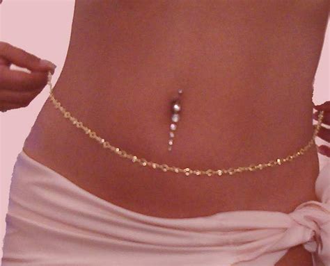 Hug And Kiss Sexy Belly Chain Long All Around Love Sexy Body Etsy