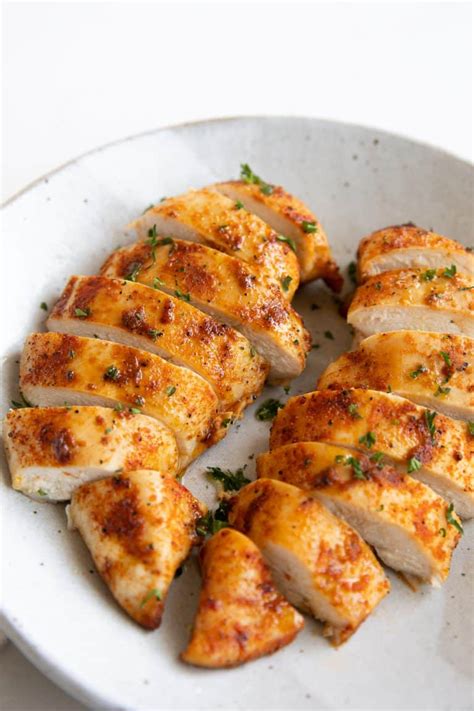 Perfect Air Fryer Chicken Breasts No Breading The Forked Spoon