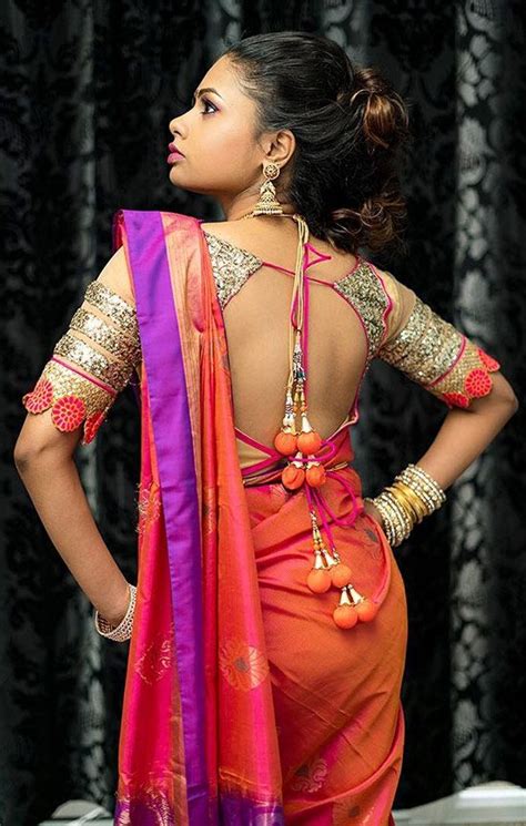 Pattu Saree Blouse Back Neck Designs Catalogue Girls Outfits 2019