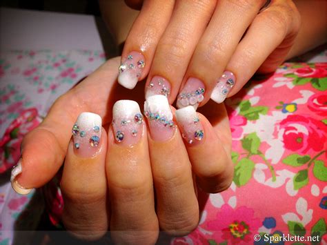 Nail Art Beautiful White Gradient Design By Simplicity Nails