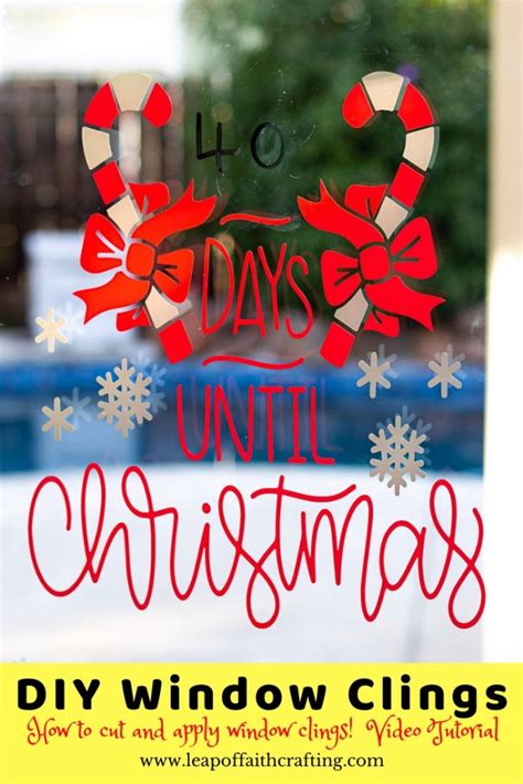 This app is not a guide!!! Window Clings Cricut: Easy Christmas Countdown Window Decor - Leap of Faith Crafting