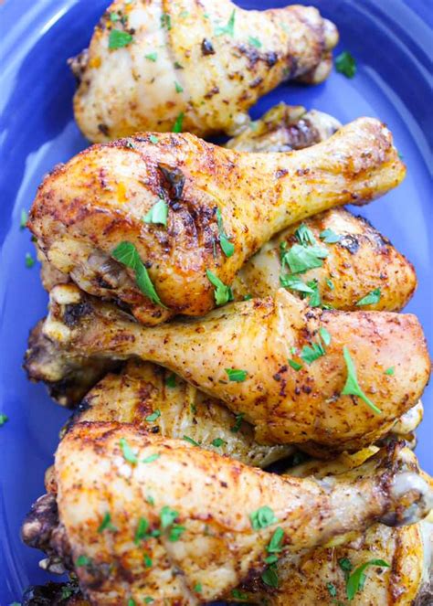 baked chicken legs with garlic and dijon maral in the kitchen