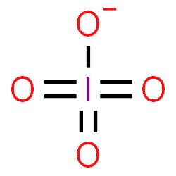 Unlike other perhalogenates, such as perchlorate, it can exist in two forms: Periodate | IO4 | ChemSpider