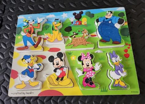 Melissa And Doug Disney Mickey Mouse Clubhouse Wooden Chunky Puzzle Pre