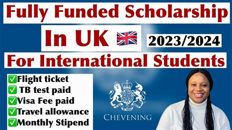 Fully Funded Scholarship For International Students To Study In The Uk