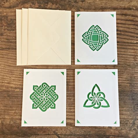 Celtic Knot Blank Note Cards With Envelopes Stationery Set Of Etsy