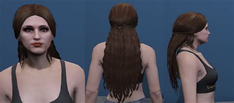 Long Wavy Hair Custom Haircut For Mp Female Sp Fivem Gta5