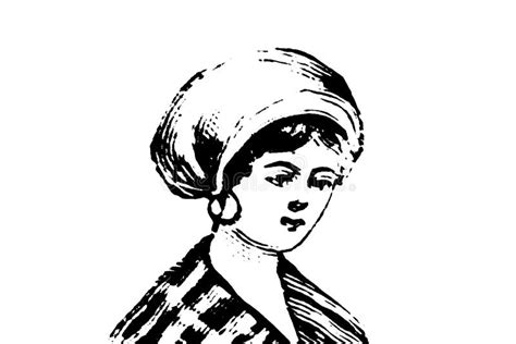 Portrait Of A Woman Vintage Illustration Stock Illustration Illustration Of Girl Drawing