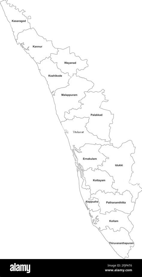 Kerala Map Outline Hi Res Stock Photography And Images Alamy