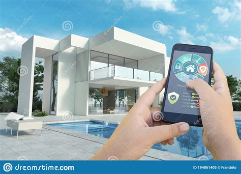 Luxurious Modern Smart House Stock Image Image Of Innovation Icon