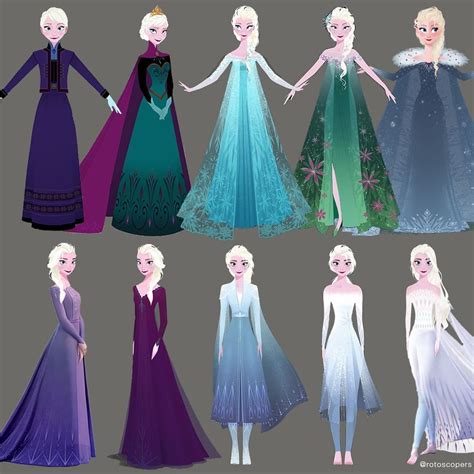 Disney And Animation Addicts On Instagram “all Of Adult Elsas Dresses