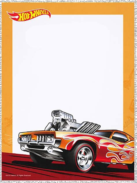 Hot Wheels Card Template Printable Cards