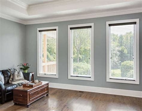 White Windows Gray Walls Casement Inexpensive Interior Design Grey