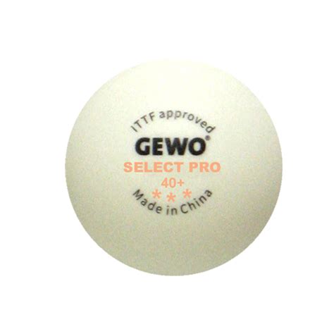 Gewo Select Pro Table Tennis Balls 40 Three Star White X 3