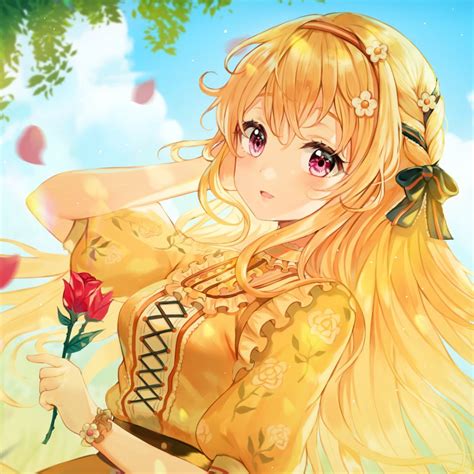A Chibi Anime Girl With Yellow Hair Anime Girl