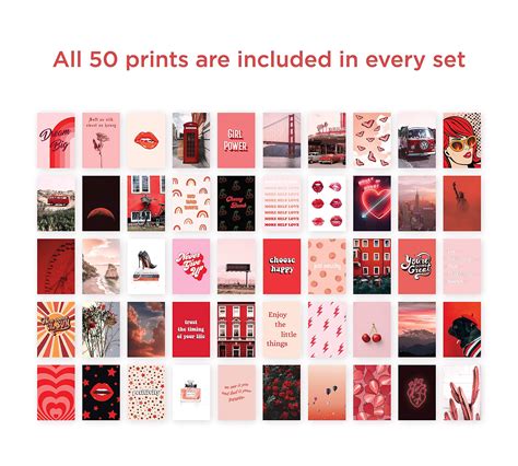Buy Photo Collage Kit For Wall Aesthetic Decor By Haus And Hues Red