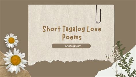 16 Short Tagalog Love Poems Anoangcom