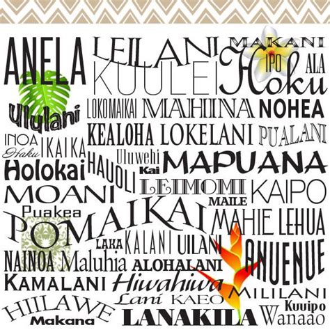 Hawaiian Names And Meanings Hawaiian Names Hawaiian Fun