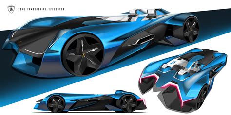 【概念设计】兰博基尼lamborghini 2040 Speedster（2018） 哔哩哔哩