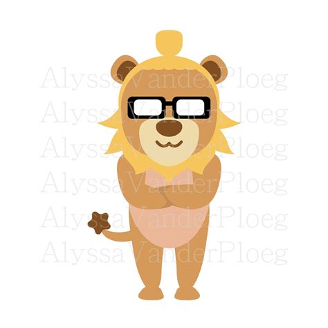 Lion And Panda With With Cool Shades Svg  Png Clip Art Etsy