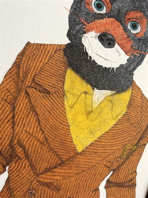 Fantastic Mr Fox Art Print Wes Anderson Illustration Etsy
