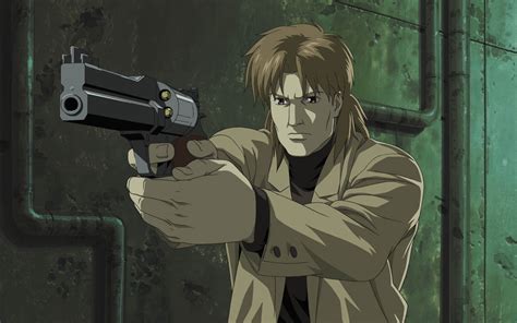 Online Crop Brown Haired Male Anime Character Holding Pistol Hd