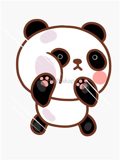 Chibi Panda Stuck At Glasses Sticker For Sale By Hajikakap Redbubble