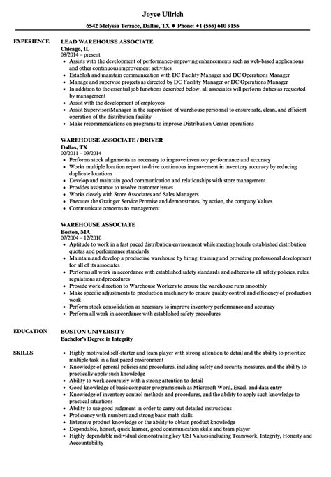 See professional examples for any position or industry. Warehouse Associate Resume Sample | louiesportsmouth.com