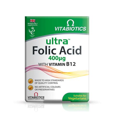 Recent research by queen mary university of london and the university of london has found that there is no reason to up their intake of folic acid. Ultra Folic Acid | With Vitamin B12 | Vitabiotics