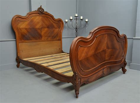 19thc French Rococo Louis Xv Walnut Double Bed 555424