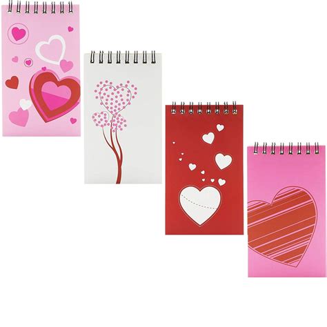 24 Pack Valentines Day Notepads Notebooks Memo Pad Books Lined Paper