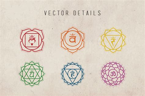Chakra Symbols Vector Set Eps Ai Svg Png M Designinc