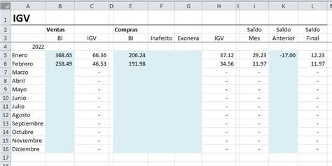 Control De Impuestos Archivo Excel
