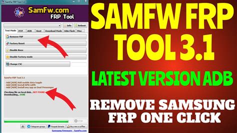 Samfw Frp Tool 31 Remove Samsung Frp One Click 2022 Youtube