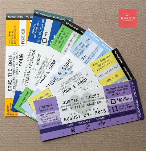 Concert Ticket Invitations | www.raeheartsdesign.com