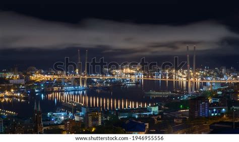 Vladivostok Cityscape View Night Skyline Stock Photo 1946955556