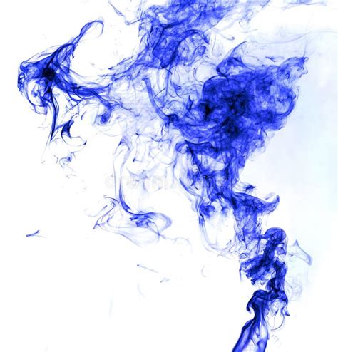 Blue Smoke On A White Background Stock Image Image Of White Color