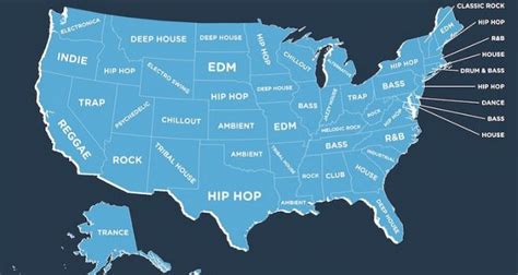 Most Popular Music Genre In Each State The Big Picture
