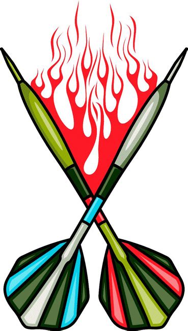 Flaming Sports Decal Sticker Designed Online Flaming Darts Decal