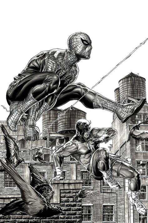 Spider Man And Daredevil By Lee Bermejo Comic Art Lee Bermejo