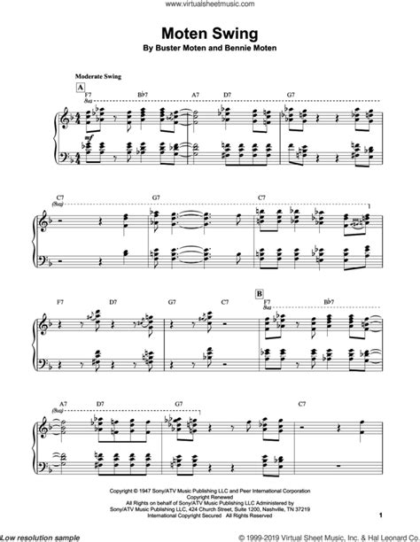moten swing sheet music for piano solo transcription pdf