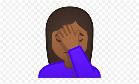 Woman Facepalming Emoji With Black Girl Face Palm Emoji Png Facepalm