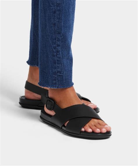 【セール】【fitflop】フィットフロップ Gracie Leather Crisscross Back Strap Sandals（サンダル）｜fitflop（フィットフロップ）の