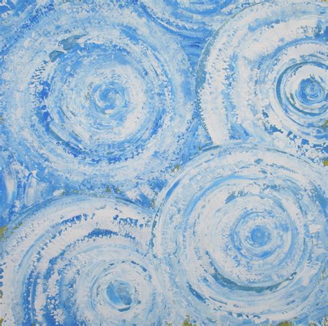Sage Mountain Studio Large Blue And White Abstract Painting