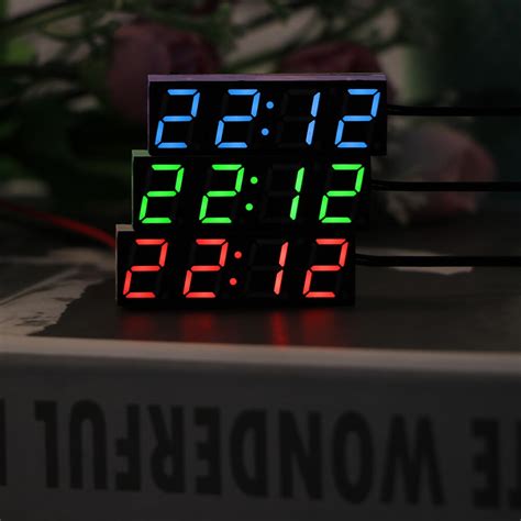 Blue led digital clock display on the site are made of sturdy materials that offer higher durability and consistent performance over the years. Car Electric Clock Digital Timer LED Temperature Clock ...
