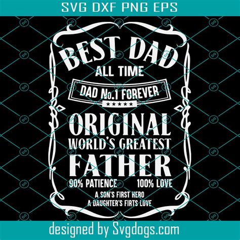 Best Dad Svg All Time Dad No1 Svg Fathers Day Svg Dad Svg Svgdogscom