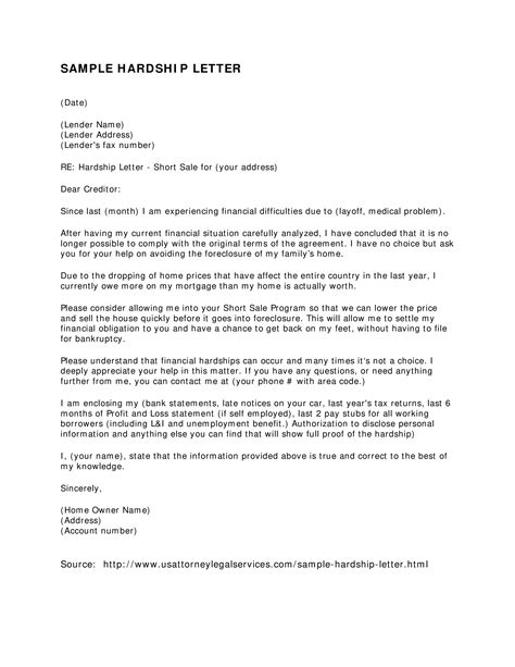 Hardship Letter To Creditors How To Write A Hardship Letter To