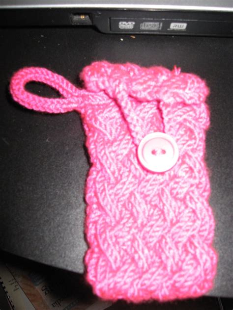 Crochet cell phone holder with strap, cell phone case. Knit cable cell phone case | Crochet phone cases, Crochet ...