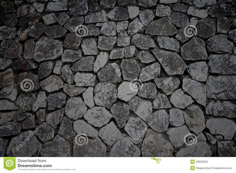 Dark Color Of Stone Wall Texture Stock Image Image Of